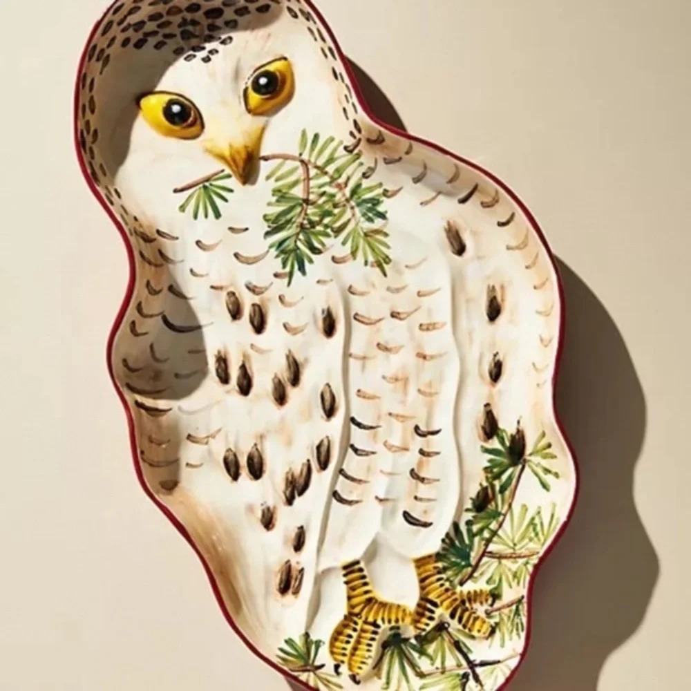 Anthropologie  Nathalie Lete Snowy  Owl Platter